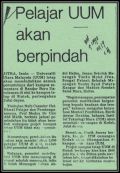 Pelajar UUM akan Berpindah